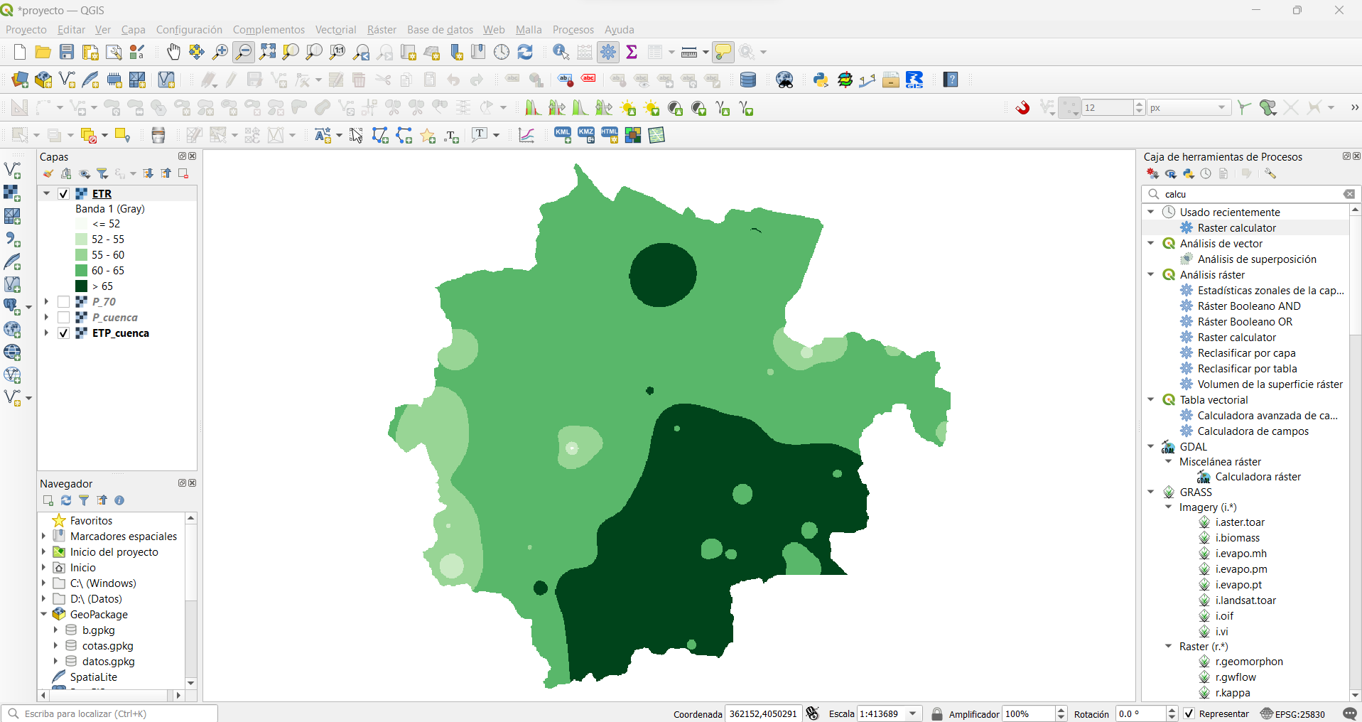 Sustituir valores de un raster con QGIS – GEASIG